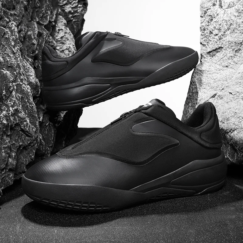 Чоловічі та жіночі повсякденні кросівки без шнурівки Замшеві низькі черевики з еластичним ремінцем Гумова підошва чорного/синього/хакі для щоденного носіння