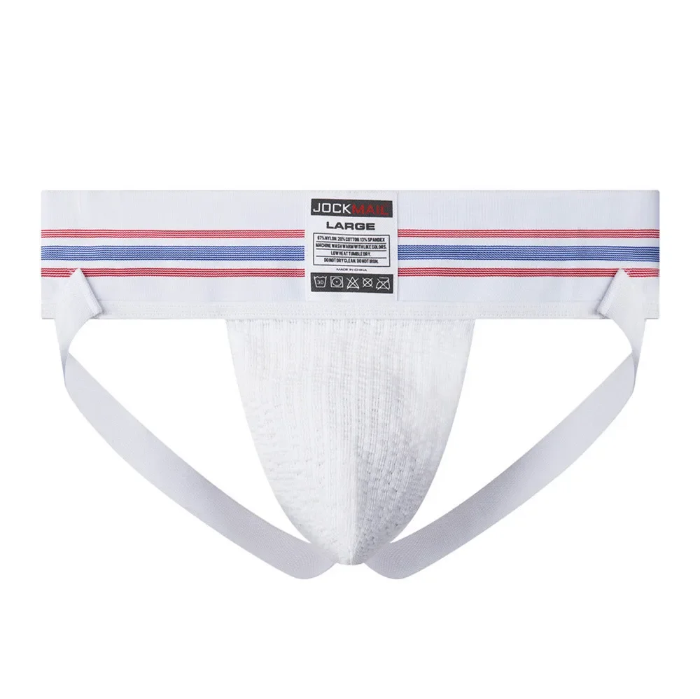Male Underwear Male Lingerie Mens Athletic Supporter Jockstrap 3 Inch Wide Waistband Gym Workout Brief Stretch Mesh Pouch Sexy Gay