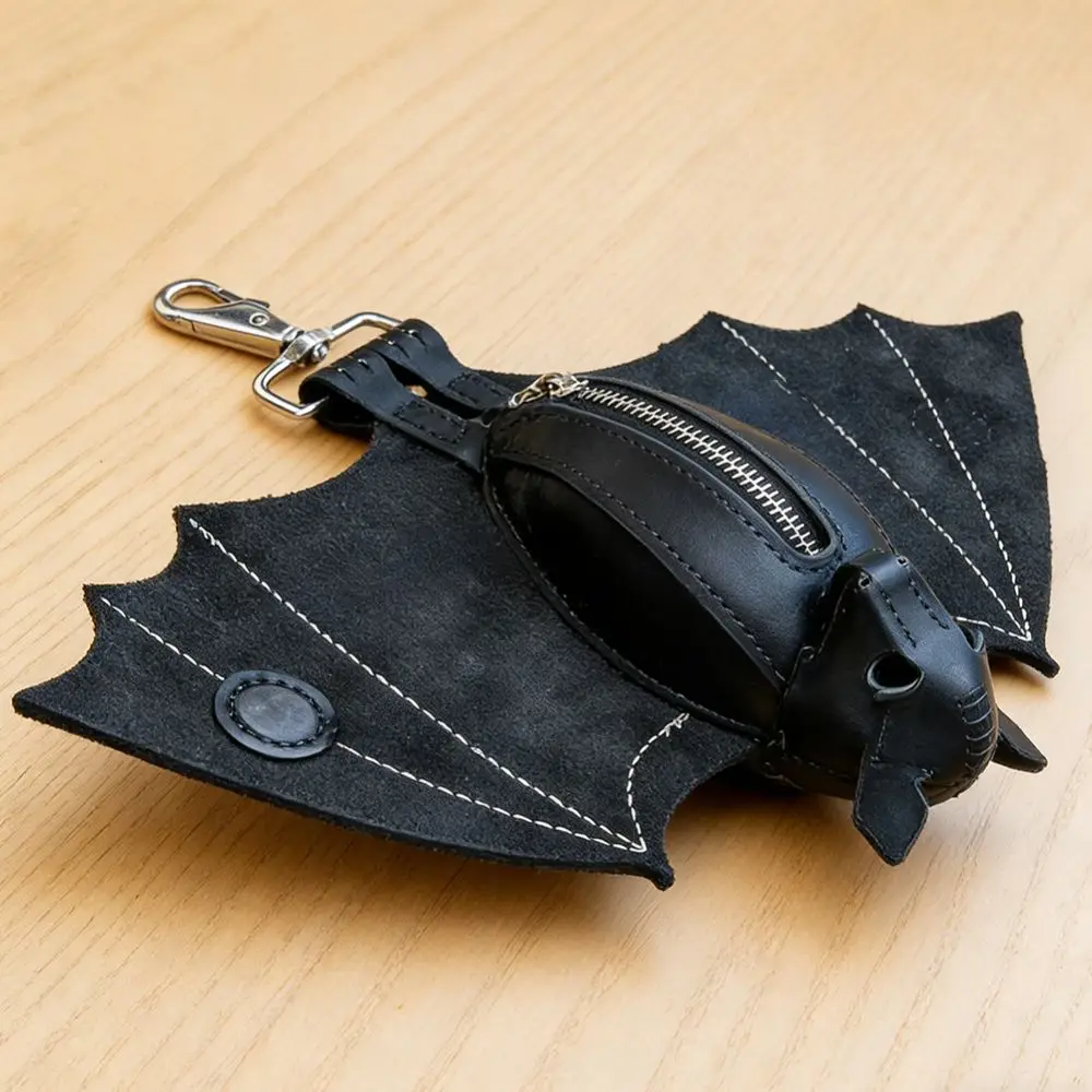 Creative Halloween Bat Keychain with Coin Purse and Pendant Ornaments