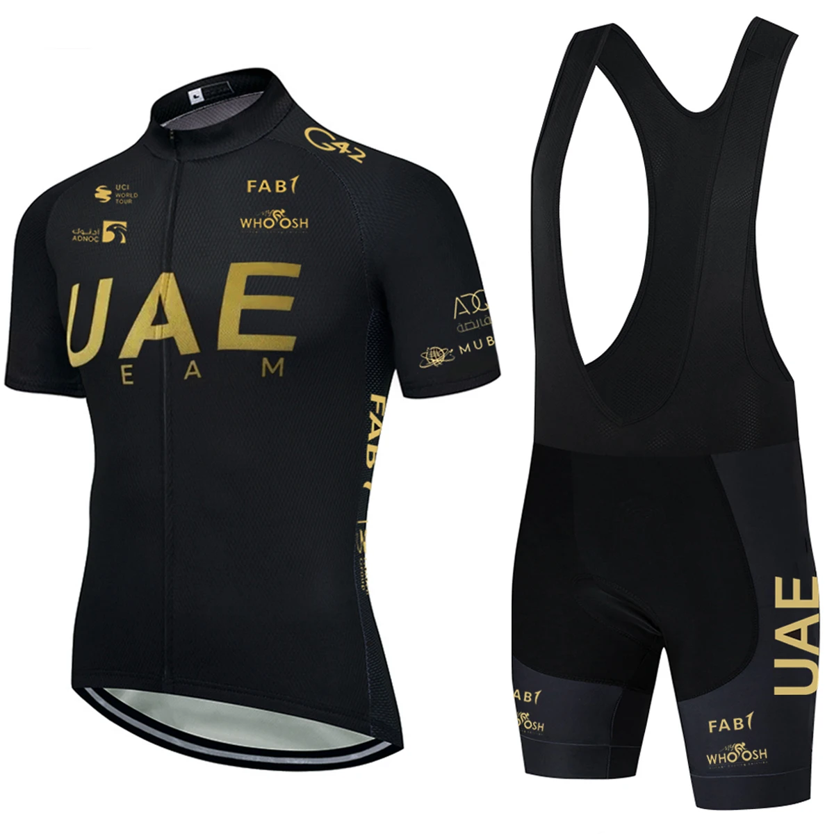 UAE Cycling Jersey Set 2024 Man's Team Short Sleeve Cycling Clothing MTB Bike Uniform Maillot Ropa Ciclismo Summer Bicycle Wear