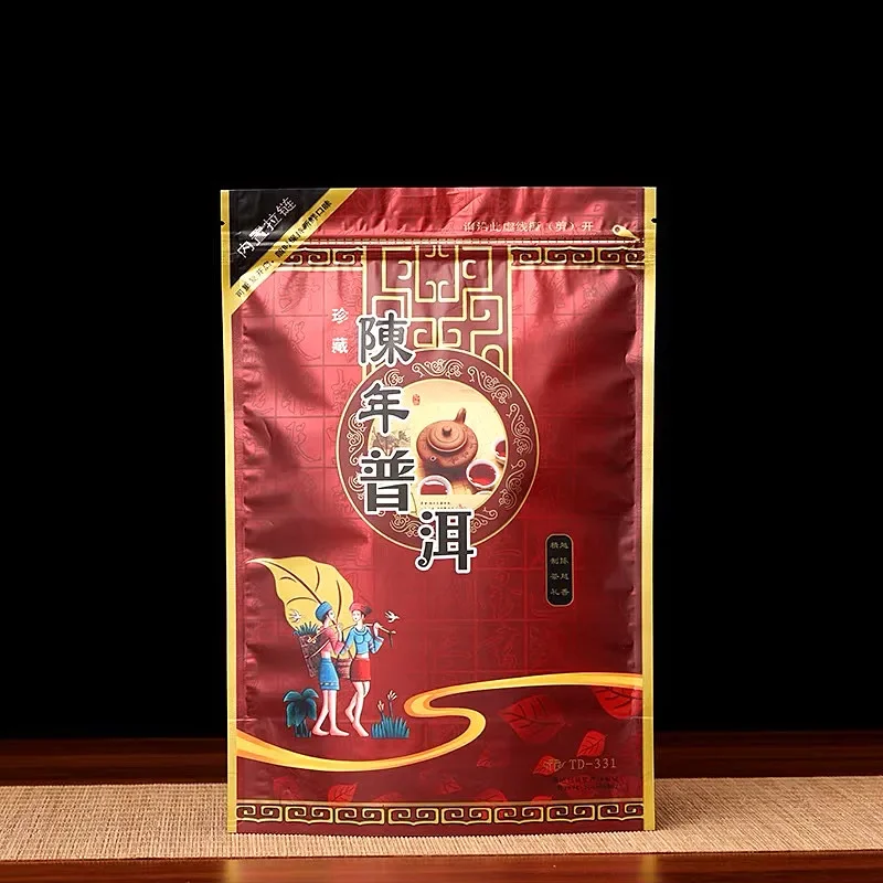 

Чайный сервиз из китайского Пуэра 250 г/500 г, пакеты на молнии, YunNan Pu'er Lao Cha Tou, пакеты для упаковки сыпучего чая, пригодные для переработки