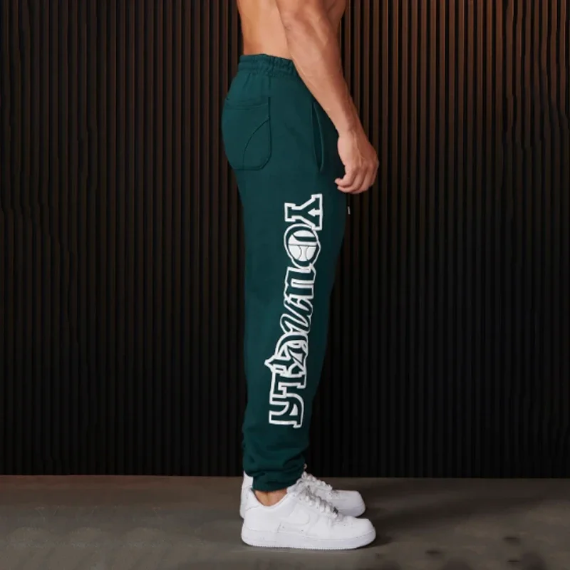 New Men's Sweatpants Gym Sports Fitness Running Basketball Training Pants Casual Pants American Style Fashion Brand Clothing