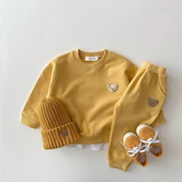 Mode enfant en bas âge bébé garçons fille automne vêtements ensembles bébé fille vêtements ensemble enfants sport ours sweat pantalon 2 pièces costumes tenues 3