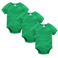 3Pcs Baby Boys Clothes 100%Cotton Solid Black Short Sleeve Blank Baby Bodysuits body bebe  Newborn Jumpsuit Plain 0-24 Months 6