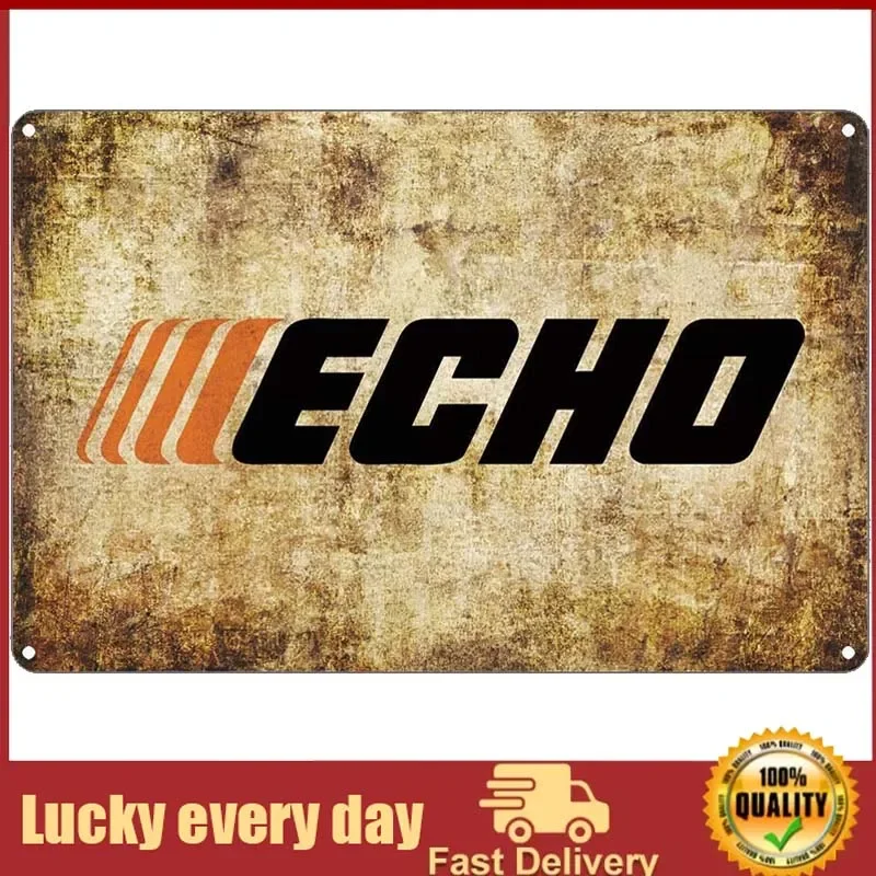 

Bobdsa Mrute Echo Power Equipment Chain Saw Gas Oil Auto Toolbox Vintage Tin Sign Wall Decor Vintage Signs home decor