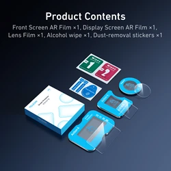 TELESIN AR HD Tempered Screen Protector & Dustproof Lens Glass - AR Tempered Film