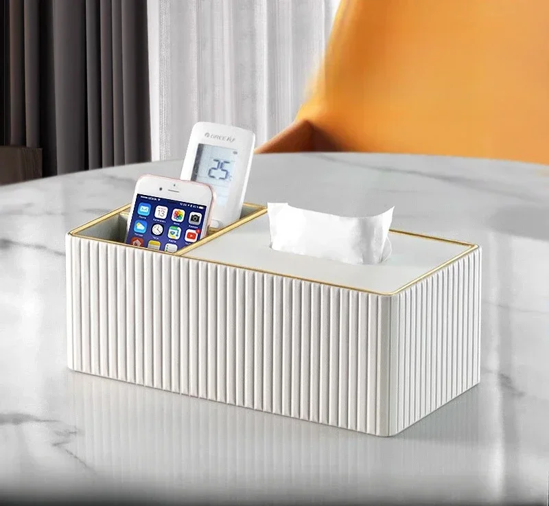 Luxury Fashion Tissue Box Napkin Holder Hotel Restaurant Home Decorative Leather Tissue Box Napkin Pu Leather Marble Tissue Box