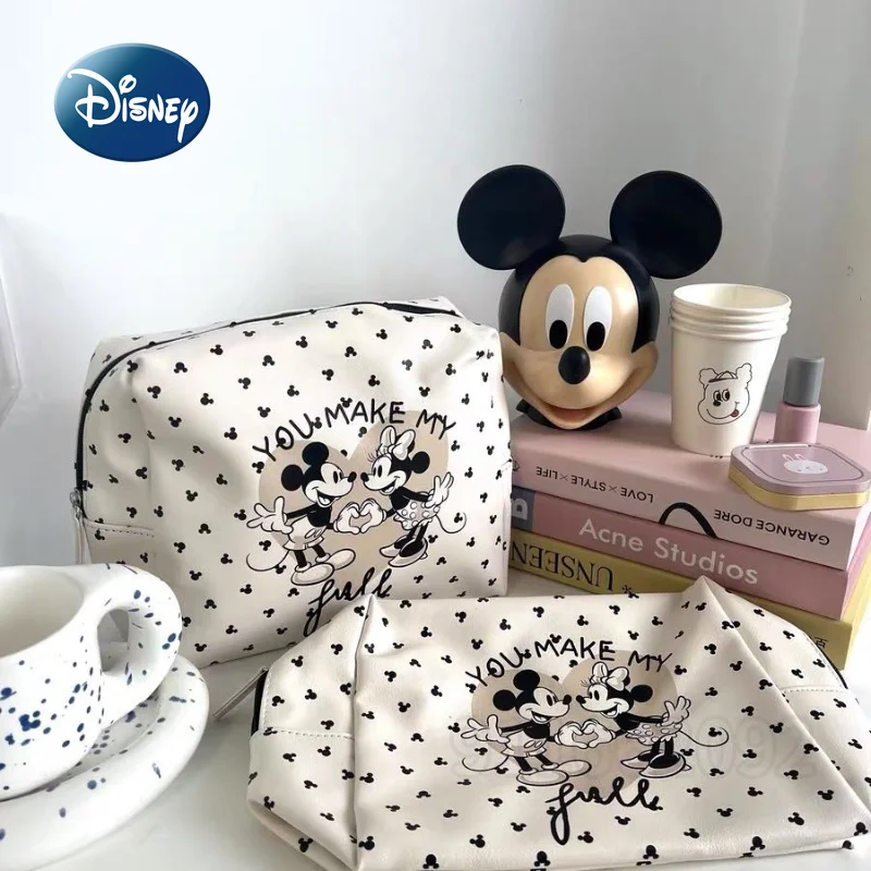 Disney Mickey New Women's Makeup Bag Luxury Brand Makeup Bag Cartoon Travel Storage Makeup Bag Large Capacity High Quality