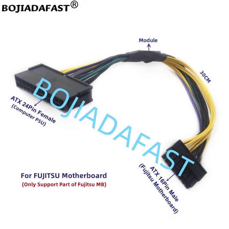 

Motherboard 16Pin Male To ATX 24Pin Adapter Power Cable 30CM For Fujitsu PSU D3221-A12 D3120-A10 D3162-A12 D3183-A14 D3400-A11