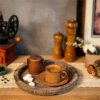 Wooden Tray Fruit Storage Tray Candle Holder Multifunctional Tray Candle Holder Tray for Kitchen Countertops Home Decoration 4
