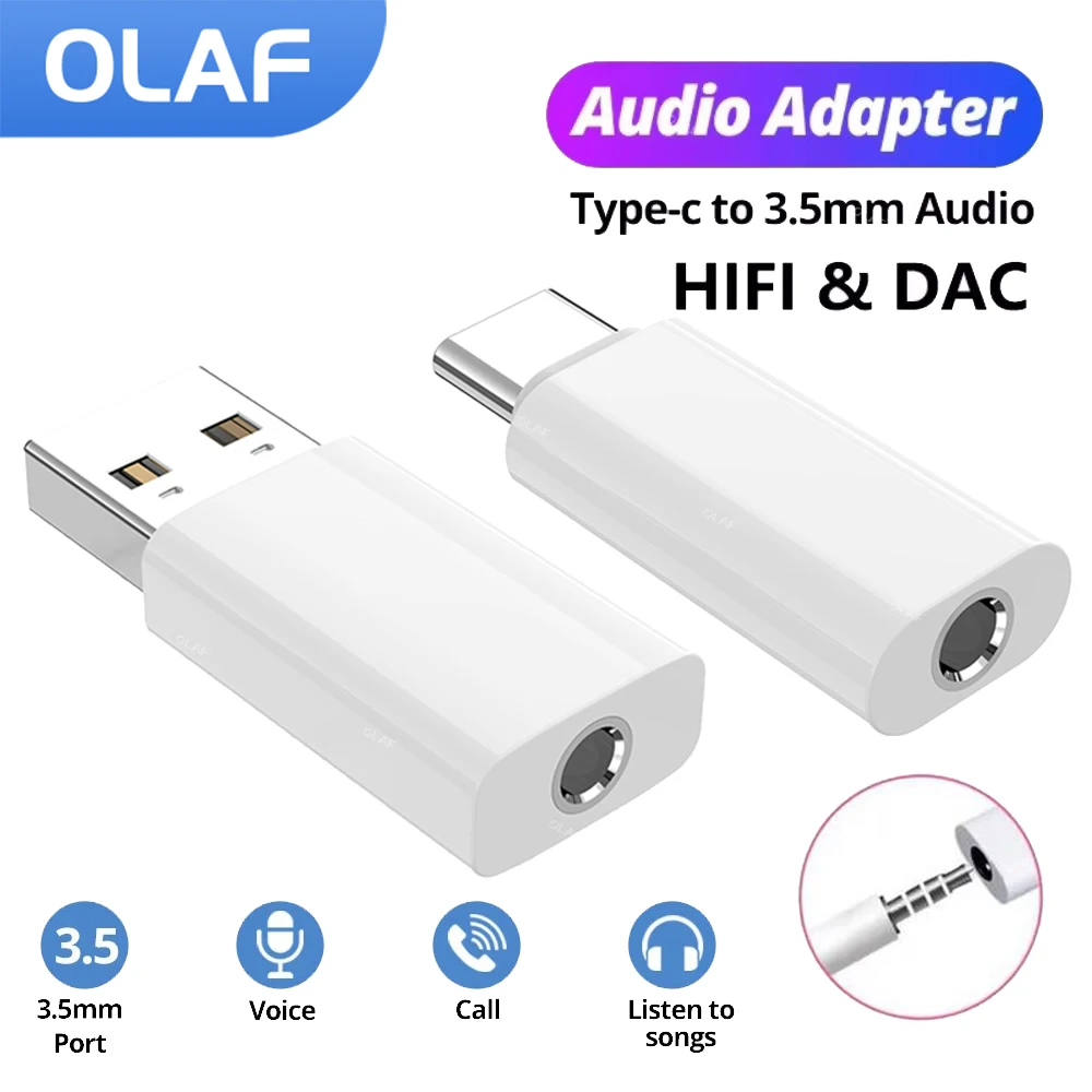 USB Type C Audio Adapter USB C To 3.5mm AUX Audio Converter For iphone 15 Samsung Laptop Microphone Speaker Headset Connector usb to type c adapter type c to 3.5mm adapter usb to 3.5mm adapter type c aux adapter type c to aux adapter 3.5mm audio adapter