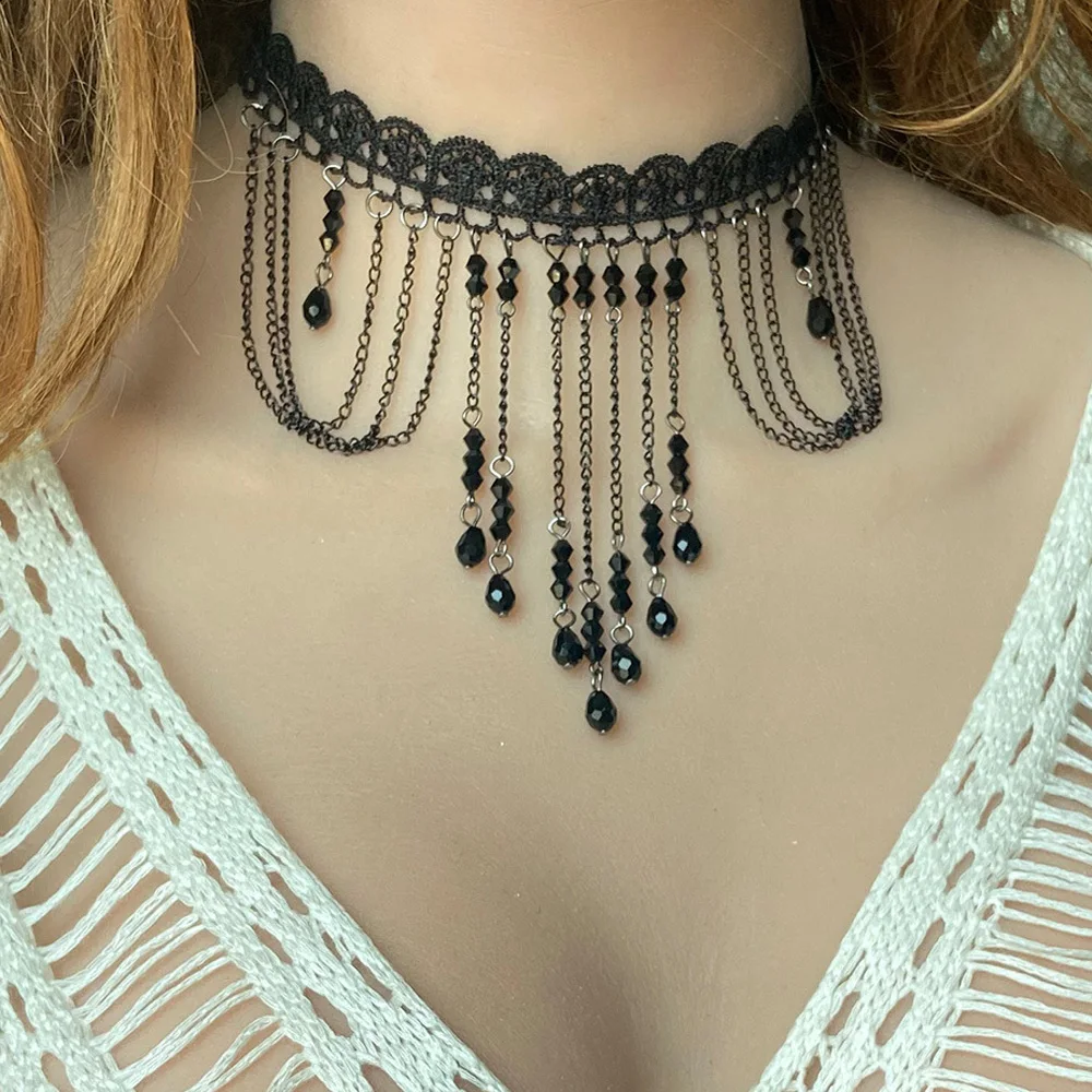 Simyoung Women's Classic Gothic Tattoo Lace Choker Necklace