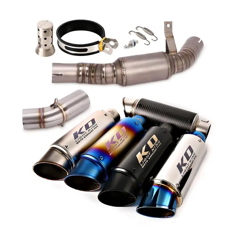 

Exhaust Pipe For Benelli Leoncino 500 Motorcycle Exhaust System Escape Mid Link Pipe Connect Tube Slip On Titanium Alloy