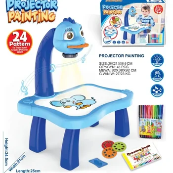 Children Led Light Projector Art Painting Table Toy Educational Drawing Board Toy with Paint Tools for Kid 3 To 6 Years Old Gift 2