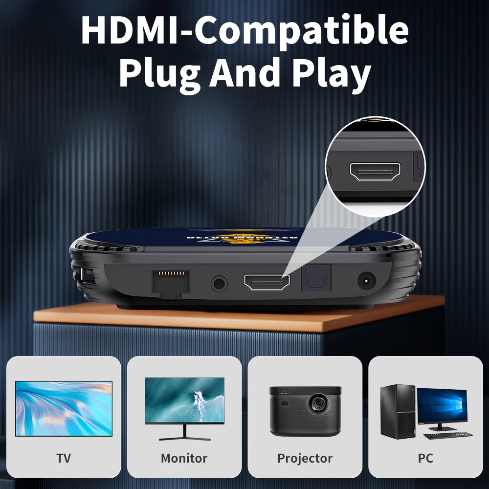 Retro Video Game Console & Android TV Box In One 4K Game Box 48000 Games 70 Emulators for PSP/PS1/N64/SNES/DC With Controllers