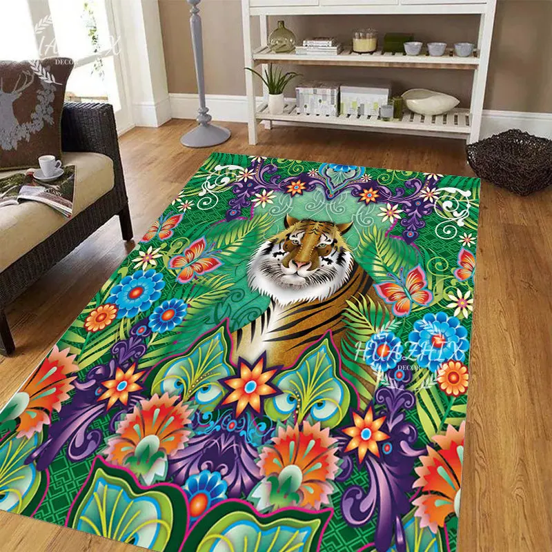 

Nordic Modern Luxury Carpet Tiger Vintage Rug Ins Hot Decoration Bedroom Sofa Mats Large Size Fashion Ins Style Seat Cushion