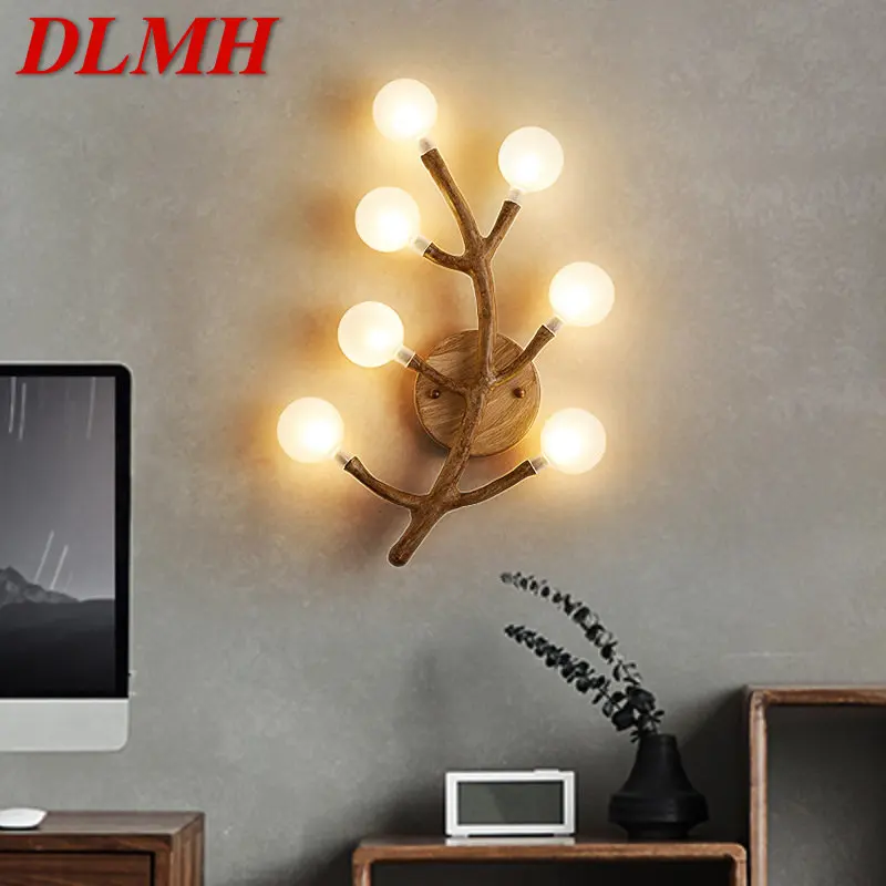 

DLMH Nordic Wall Lights LED Modern Creative Resin Luxury Sconce Lamp For Home Living Room Bedroom Bedside Decor