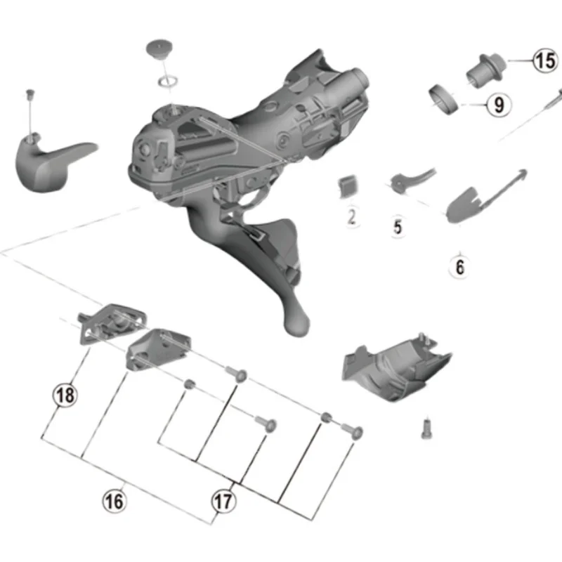 ジャンク ST-R9170L to ST-R8070R ペア Road Bicycle Hydraulic Brake Shifter ST-R9120 R9170 R8020