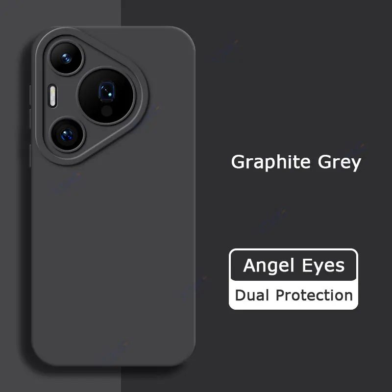 Luxury Angel Eyes Square Liquid Silicone Case Cover - 360° Soft Protective Mobile Phone Bag