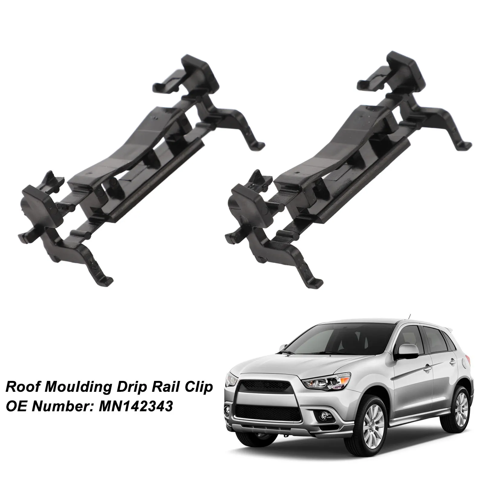 10 Pcs Roof Moulding Drip Rail Clip MN142343 Roof Support Trim Clip Retainer Replacement for Mitsubishi Lancer EVO Outlander