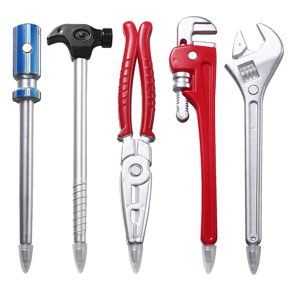 

5pcs Ballpoint Pen Hammer Shaped Pen Writing Stationery Pen Pen for Home Office Supplies