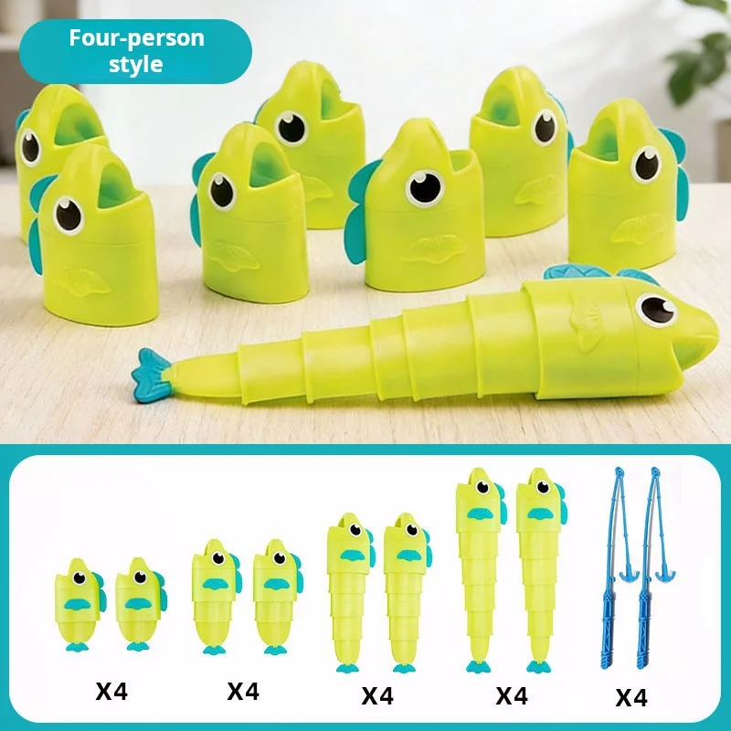 어린이를 위한 낚시 전투 게임 확장형 테이블 장난감, 가족 상호작용 능력 경쟁 놀이