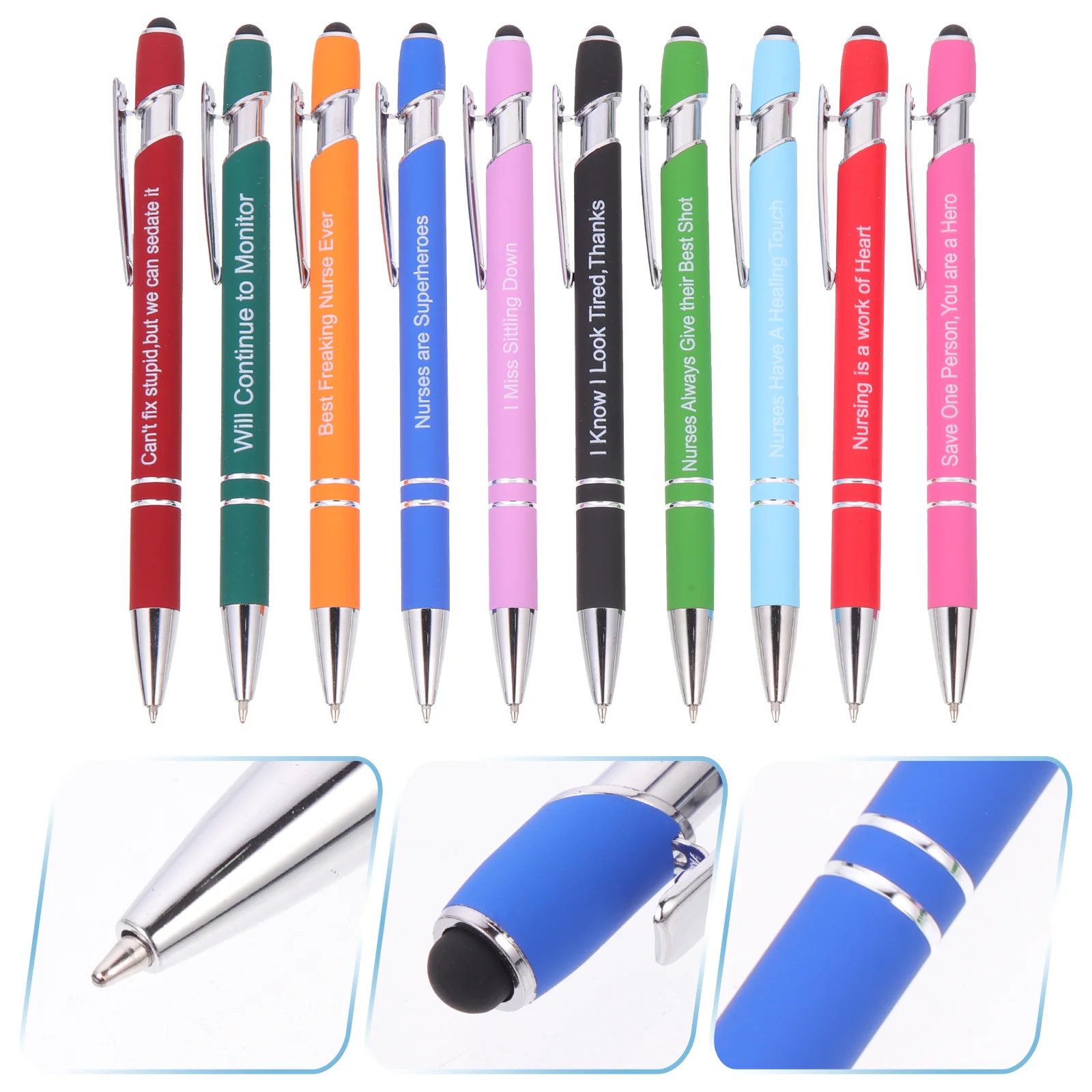 

10Pcs Household Ballpoint Pens Multi-function Fun Pens Daily Use Adult Pens Office Supply