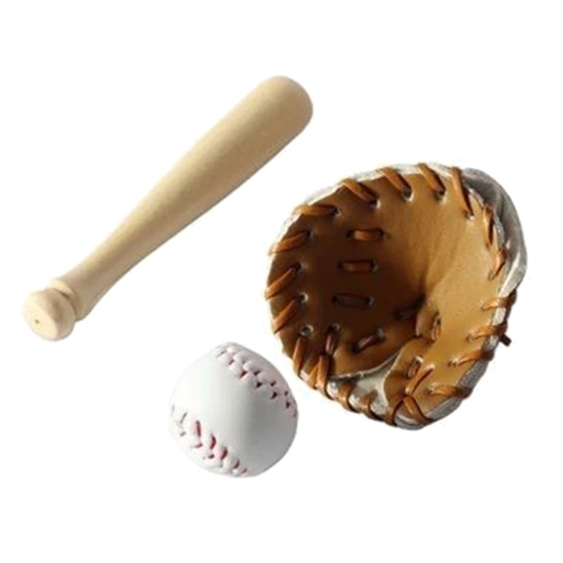 

Newborn Photography Props Baby Mini Softball Baseball with Stick and Glove for Studio Accessories Boys Girls Props