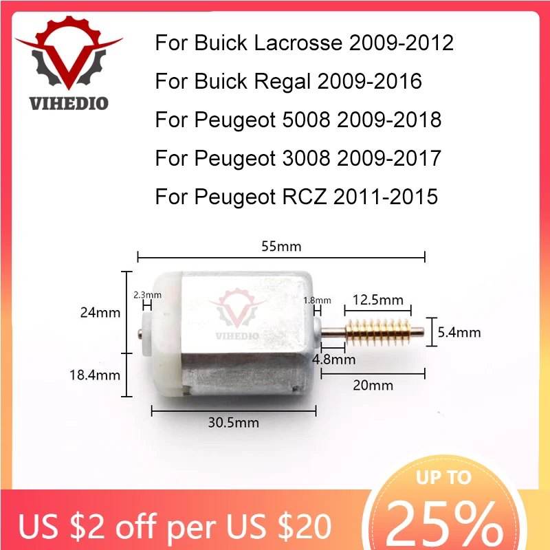 Per Buick Lacrosse Regal Peugeot 5008 3008 Rcz 2011-2012 Oem Car Wing Mirror Folding Power Motore Elettrico Repair Core 12V Engine