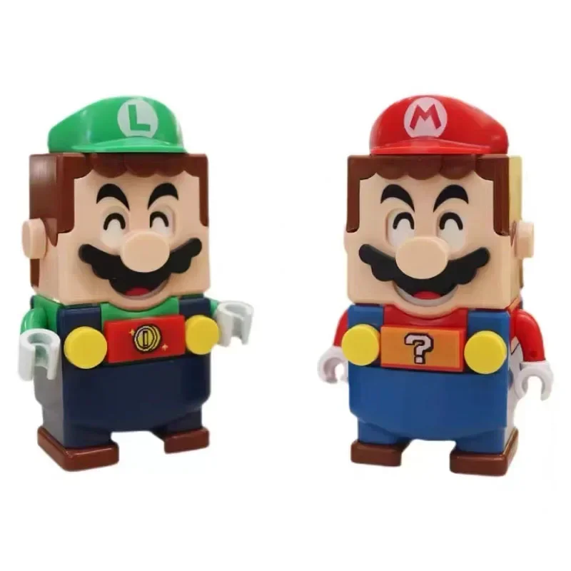 

Новые блоки в стиле Super Mario Bros, миниатюрные блоки Луиджи, фигурки героев, сборные игрушки, куклы, подарки на день рождения для детей