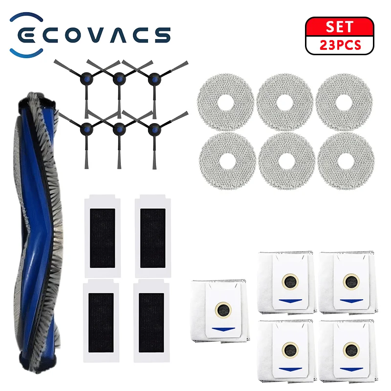 Universal Robot Vacuum Replacement Accessory Kit - Dust Bags, Brushes, Filters & Mop