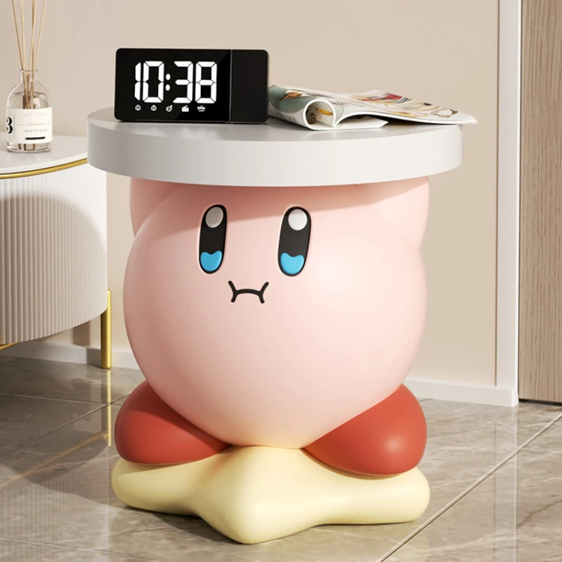 

Мультяшный диван для гостиной, маленький боковой столик, креативное украшение, журнальный столик, домашний прикроватный столик для спальни, розовая Милая мебель