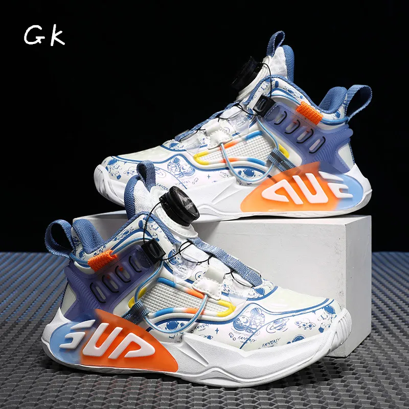

Men Basketball Shoes Boys Kids Breathable High Top Running Non-Slip Sport Athletic Trainers Workout Fitness Sneakers