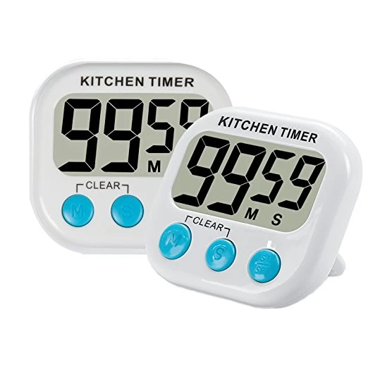 Temporizador Cocina Alarma Digital Reloj LCD Magnético Fuerte Cuenta  Regresiva