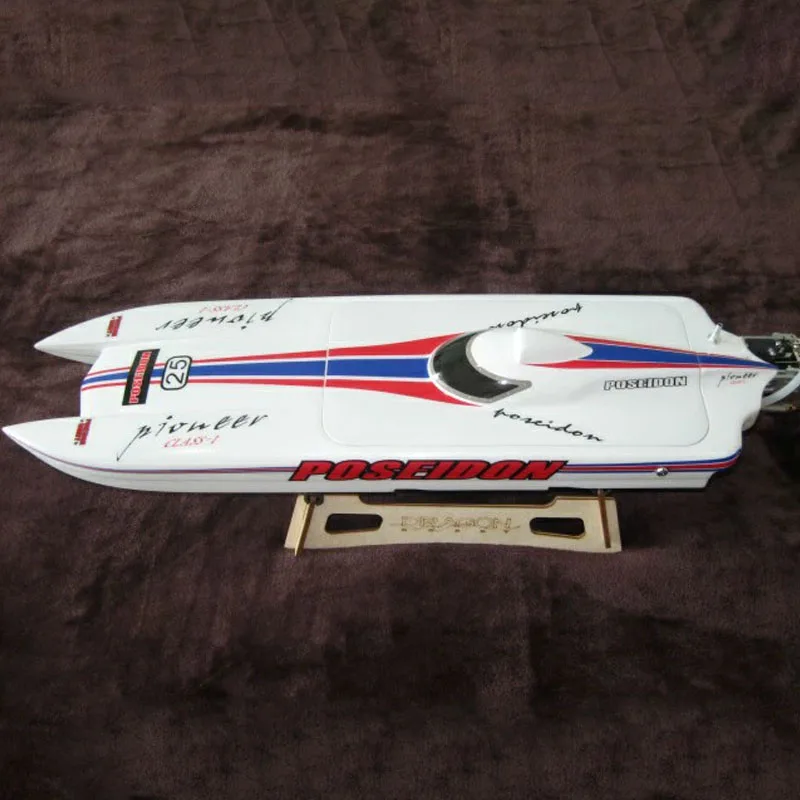 RC Cat Ship Electric Remote Control Boat Model Finished Toy Gift Racing Boat Model Finished White Small Ghost Speed Boat 3