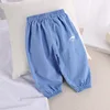 1 2 3 4 5  Years New Children's Anit-mosquito Pants Summer Baby Air Conditioning Bloomers Boys and Girls Cotton and Linen Pants 3