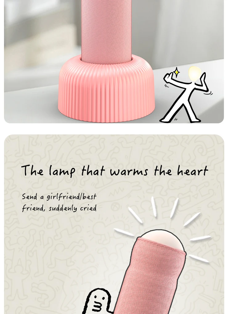 Rechargeable LED Night Lamp with Hand-Pull Switch and Soft Bedroom Lighting