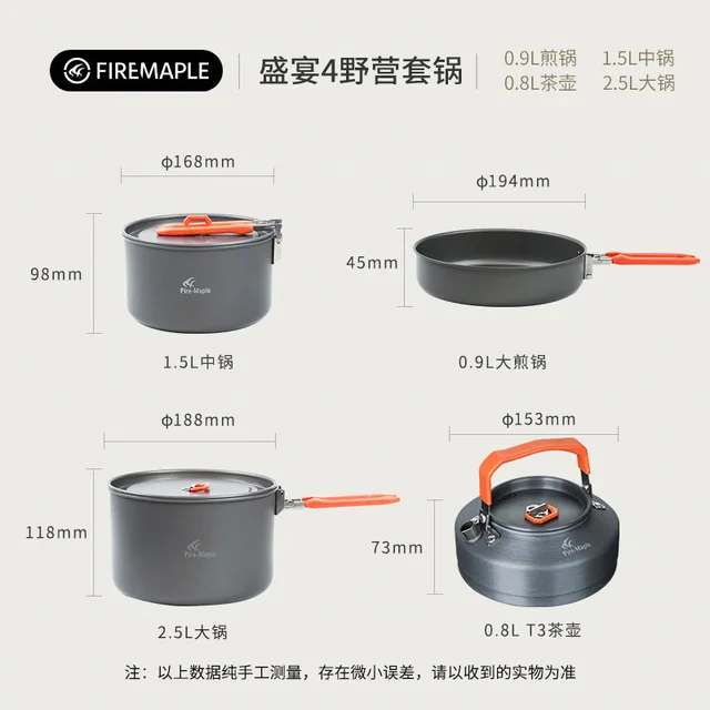 Portable Outdoor Camping Pot & Kettle Set 2