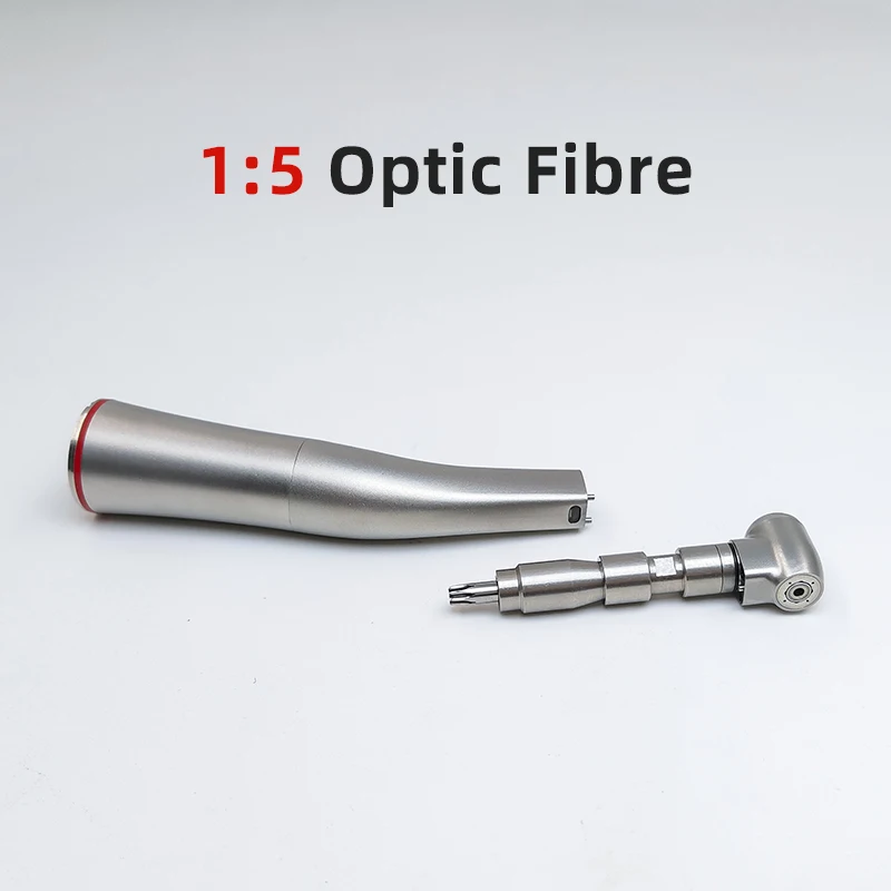 

Dental 1:5 Increasing Contra Angle Head Optic Fibre Low Speed Handpiece Red Ring X95L Handle Cartridge Shaft Push Cap