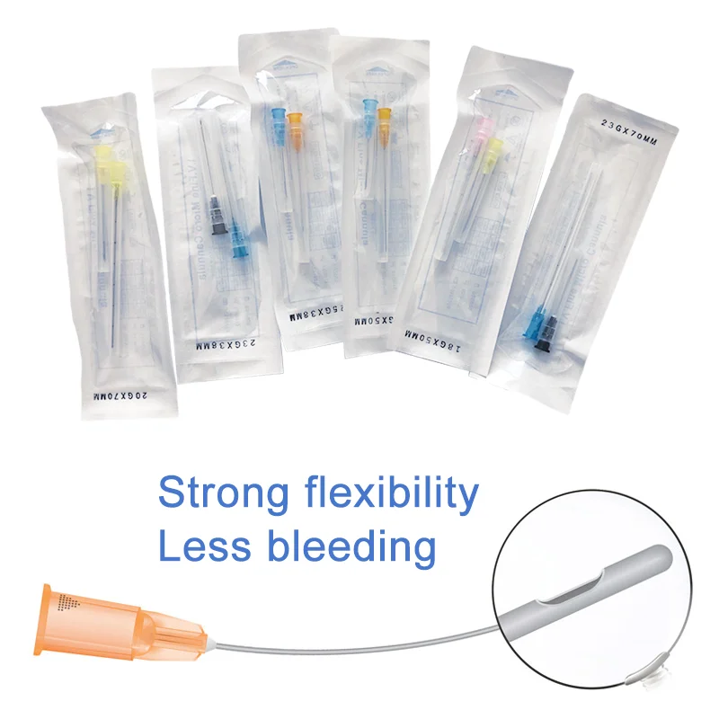 Perfect Packaged 21G 22G 25G 27G 30G 25mm 38mm 50mm 70mm High Toughness Blunt-tip Cannula Needle