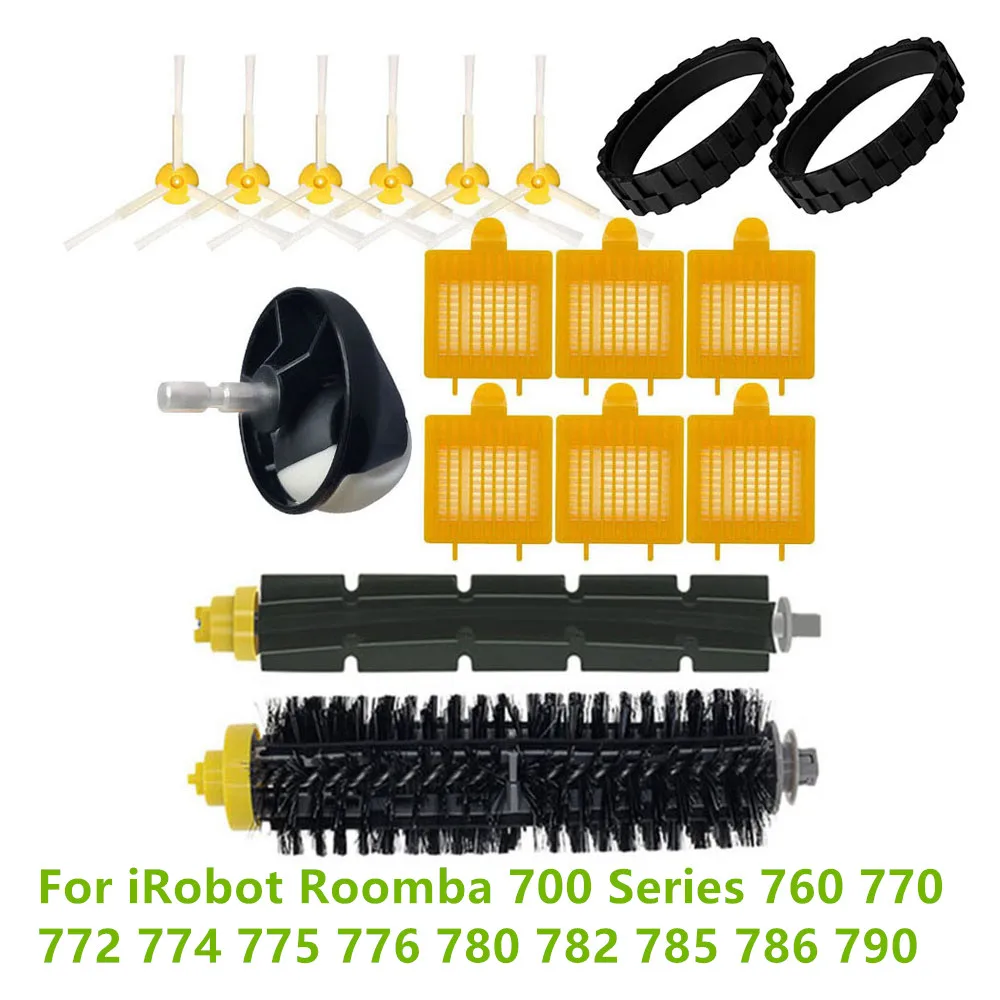 

Main Side Brush Hepa Filter Universal Wheel Tire Skin For iRobot Roomba 700 Series 760 770 772 774 775 776 780 782 785 786 790