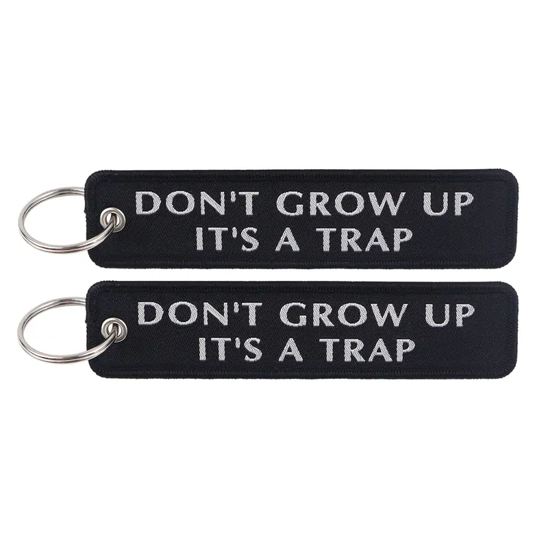 1pcs Computer Pop-up Window Quotes Embroidered Keys Tag Keychains For Motorcycles Backpack Fashion Key Ring Accessories Gifts - Image 10