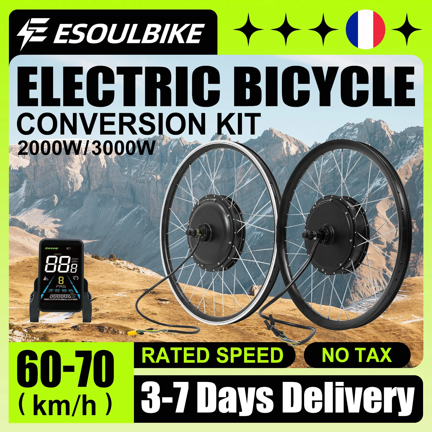 Kit de conversion de roue arrière de moto avec moteur de moyeu QS, 48V-72V, 3000-8000W, Ebike, 17 , 18, 19 , 21, 3.5T, 5T, 155mm  18