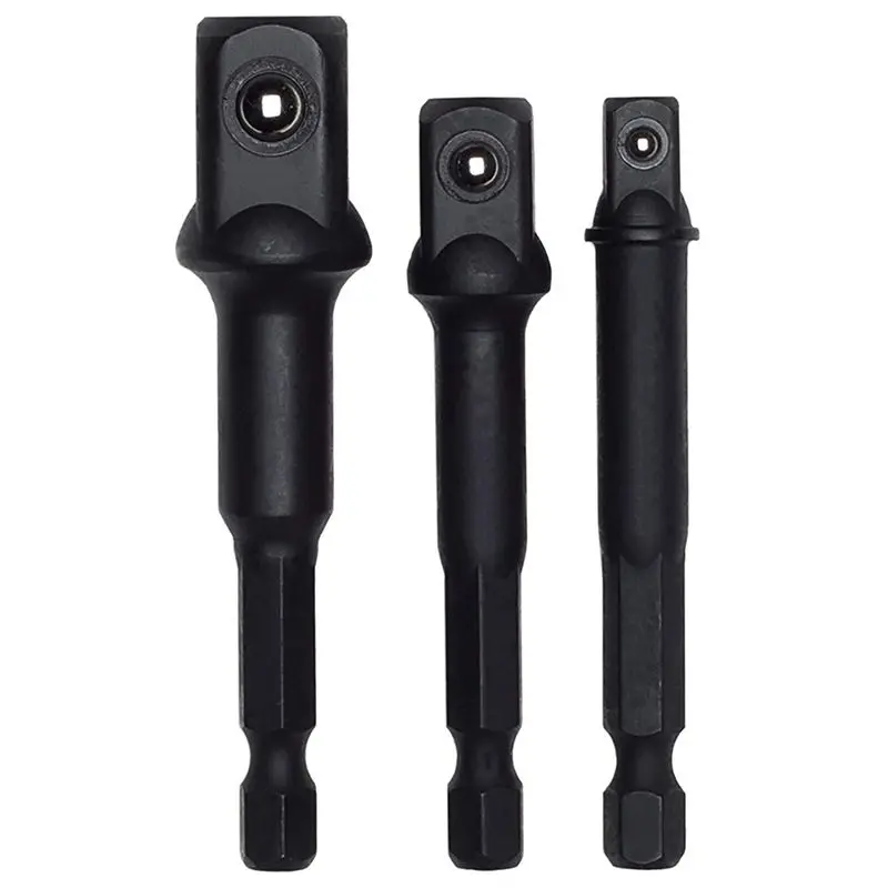 

Impact Grade Socket Adapter/Extension Set Turns Power Drill Into High Speed Nut Driver 1/4 Inch, 3/8 Inch, And 1/2 Inch Driv