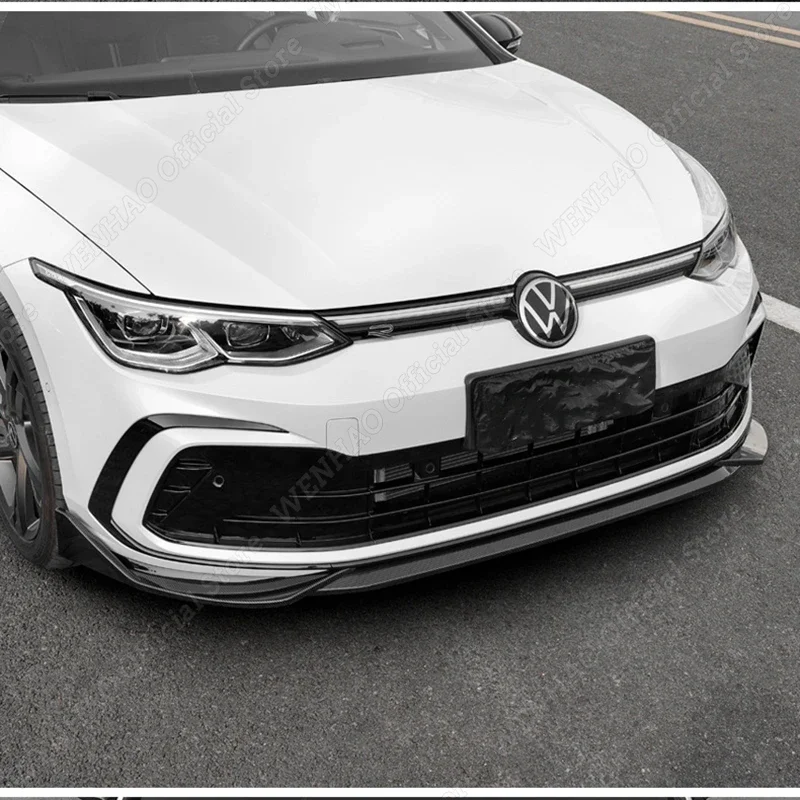 Gloss Abs Paraurti Anteriore Splitter Lip Mods Canards Per Vw Golf 8 Mk8 Gti Gtd Gte R-Line Tsi Tdi 2020-2022 Tuning Body Kit Spoiler