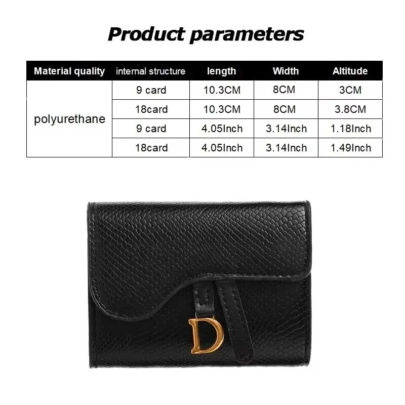 Wallet Card Holder Women Luxury Card Holder Short Wallet MiniPU Letter Wallet Multi Function Clutch Bag