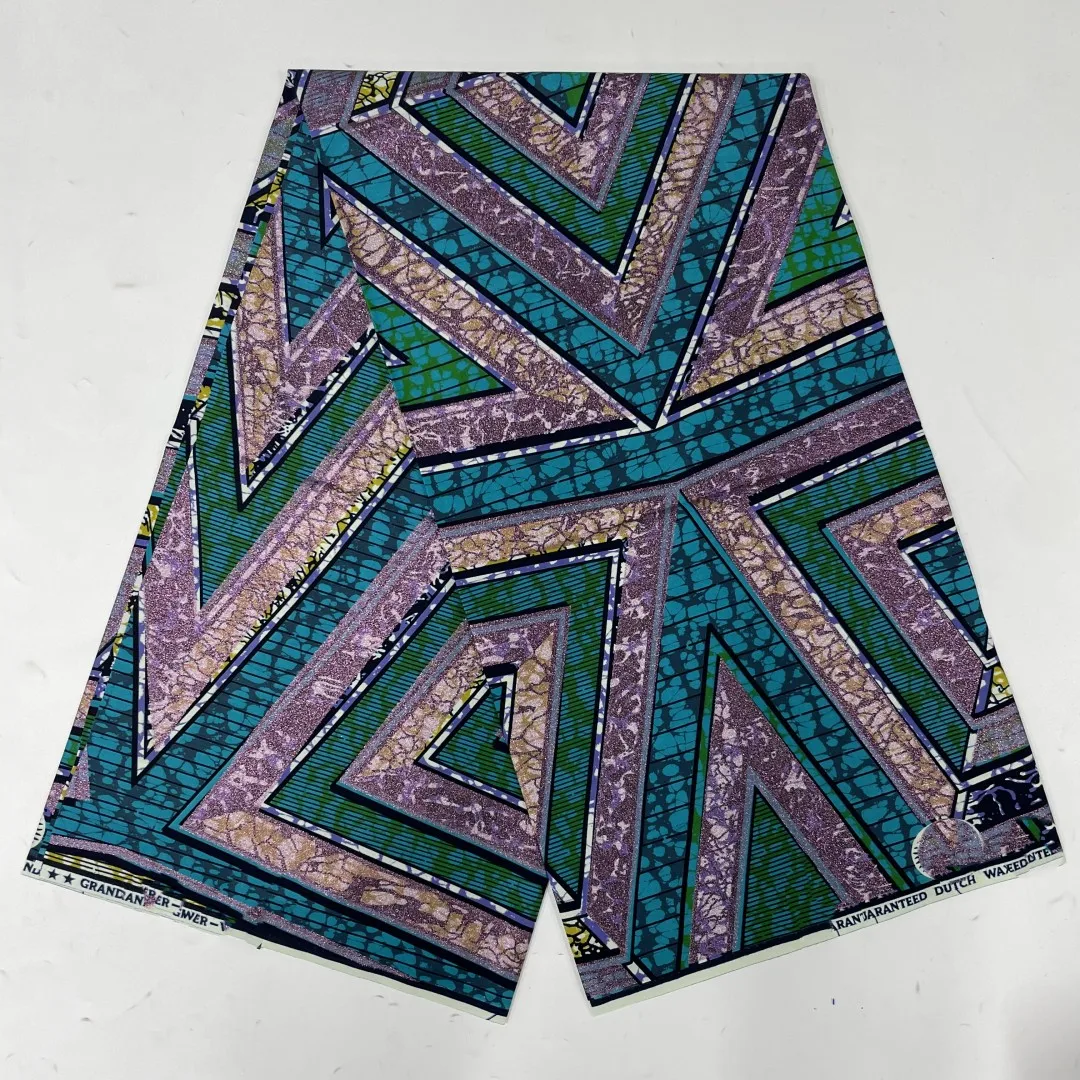 

2023Cotton African Golden Wax Fabric Fashion Print Gold Wax Fabric Ankara Fabric Ghana Nigeria Style Pagne Sewing Material