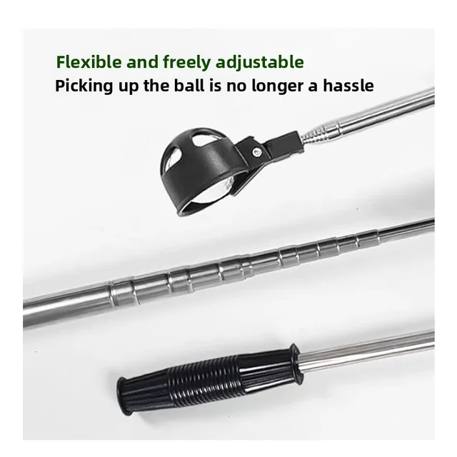 Retractable Golf Ball Retriever – Stainless Steel Pickup Tool 3