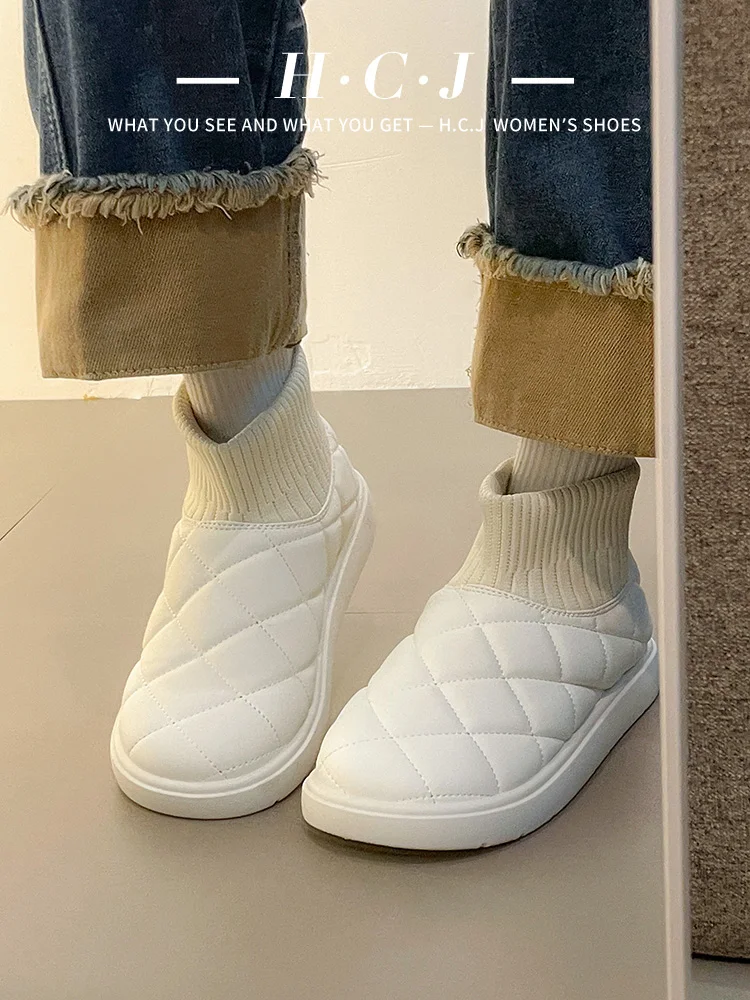 

Ботинки на плоской подошве, обувь, плюшевые ботинки с круглым носком, женская зимняя обувь, австралийская низкая меховая коллекция 2023 года, Снежные Женские ботинки на шнуровке из поливинилхлоридной ткани