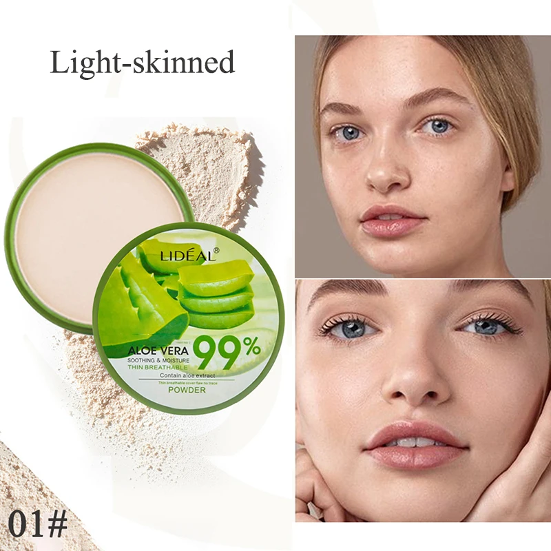 99% Aloe Vera Face Powder Smooth Powder Makeup Concealer Pores Cover Whitening Cosmetics - AliExpress